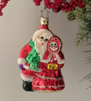 Inge-Glas Christmas Heirloom SANTA & MRS CLAUS Ornament • $27.19