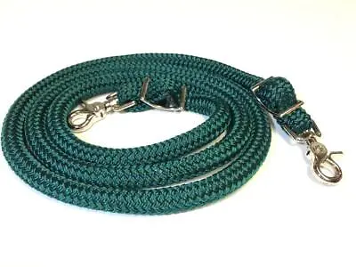 Pony Rein Miniature Horse Rein Pony Tack Hunter Green Yacht Rope • $33