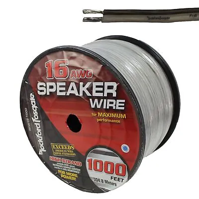 Rockford Fosgate 16 AWG 100% Oxygen Free Copper Speaker Wire Silver/Black Lot • $449.95