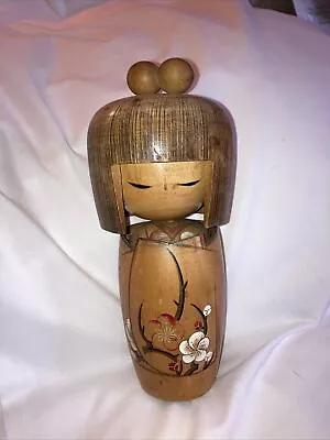 Large Heavy Vintage Wooden Japanese Kokeshi Doll 9” Tall ( 23 Cm) Signed • £19.57