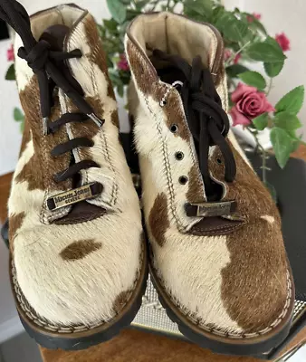 Vintage Michel Jordi Geneve Ethno Cow Boots Spirit Of Switzerland Women EU39 US8 • $33.99