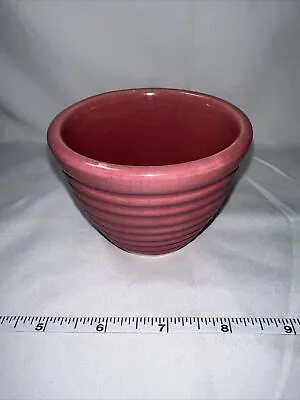 Pink Vintage McCoy Pottery Beehive Ribbed 3 1/2  X 2 1/2  Mixing Bowl USA #914 • $25