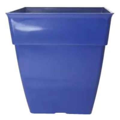 £9.49 • Buy Blue Large Plant Pots 26 Litre Tall Square Plastic Planters Outdoor Garden Tree