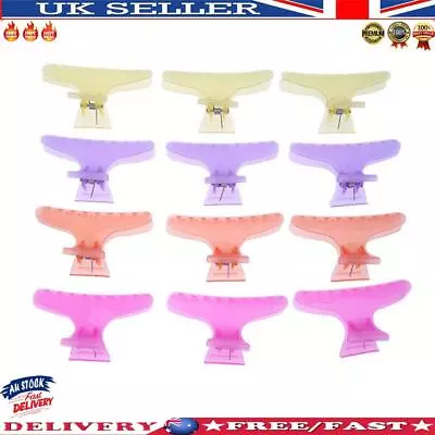 6/12Pcs Salon Hairdressing Butterfly Clips DIY Hair Styling Section Clamp Claw • £3.59