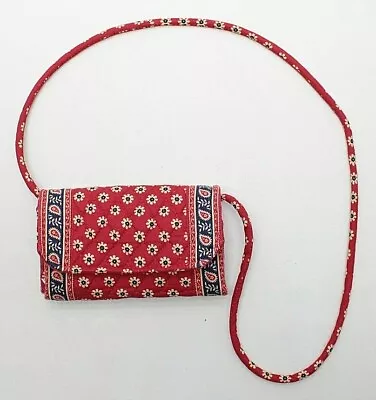 VERA BRADLEY 3-IN-1 Americana Red Crossbody Clutch Wallet Snap In Strap ~👀NICE! • $26