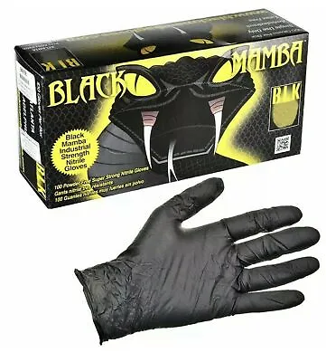 $20.01 • Buy Black Mamba BLK-100 Black Mamba Nitrile Gloves, Small (Box Of 100)