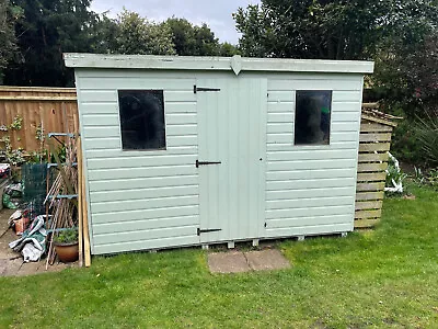 10 X 8 Pent Roof Timber Tongue And Groove Garden Shed 305cm X 244cm • £275