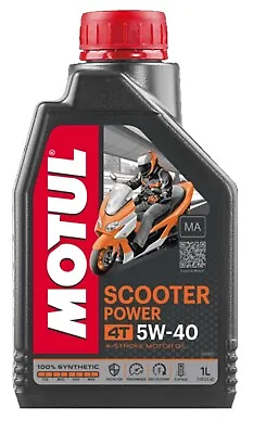 Motul 105958 Scooter Power 5W-40 MA 4T 4 Stroke Motor Oil 1 Liter • $19.95