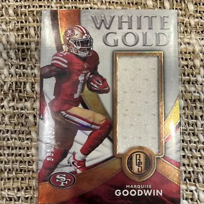 2019 Gold Standard Marquise Goodwin White Gold Prime Patch #18/149 49ers • $15