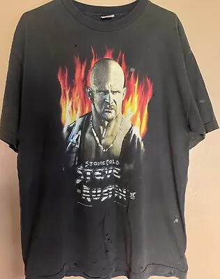 Vintage WWE Stone Cold Steve Austin Double Sided Promo Tee T Shirt Choas Comics • $52