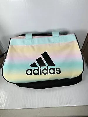 Adidas Diablo Small Duffel Bag Gradient Flash Aqua/Black Rainbow Multicolor NEW • $32.99