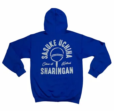 Shonen Jump Naruto Shippduen Sasuke Uchiha  Blue Full Zip Hoodie Sweatshirt Sz M • $34.99