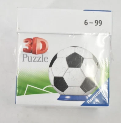 $16.99 • Buy Ravensburger 3D Soccer Ball Puzzle 55 Pieces Complete Level 1 Ages 6-99 11-868