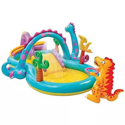 Intex Dinosaur Water Play Center Paddling Pool With Moveable Arch Water Spray... • £65.05