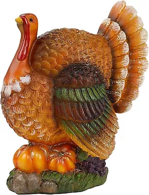 Winemana Thanksgiving Table Decorations Resin Turkey With Pumpkin Hand-Painted  • $35.99
