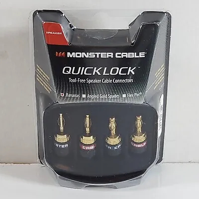 Monster Cable Quick Lock Bananas Speaker Cable Connectors Brand New • $47.45