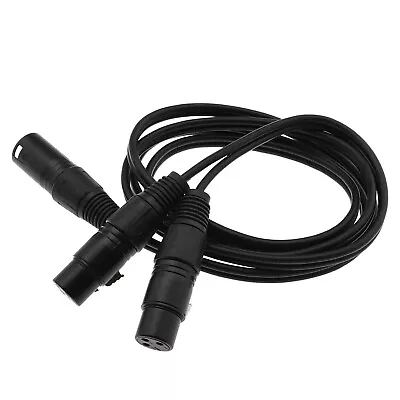 2 Female To 1 Male XLR Mic Combiner Y Cord Balanced Microphone Adaptor Wire • £10.57