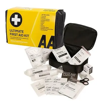  AA 45 Piece First Aid Kit Medical Emergency Bag Travel Work Home Car Office Box • £13.95