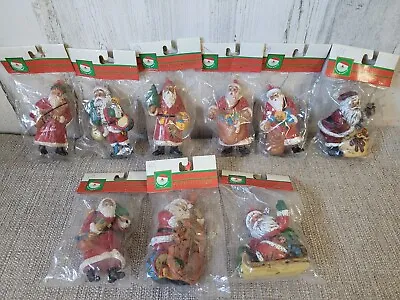 New VTG Kurt Adler Christmas Ornament Old World Santa Plastic NOS Lot 9 Holiday • $54.33