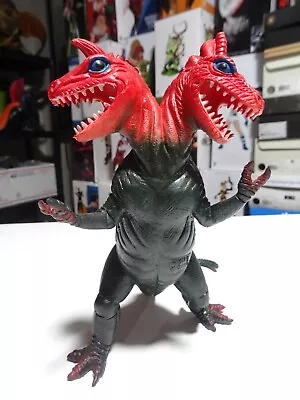 Two-Headed Dragon Rubber Figure Vintage Red & Green Monster 8” 1980s Imperial • $27.99