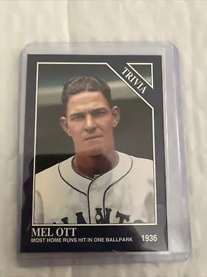 1993 Sporting News Conlon Collection Mel Ott MLB Card • $3