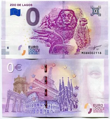 Zoo De Lagos 2019 Series 1 Portugal 0 Euro Souvenir Note • £8.89