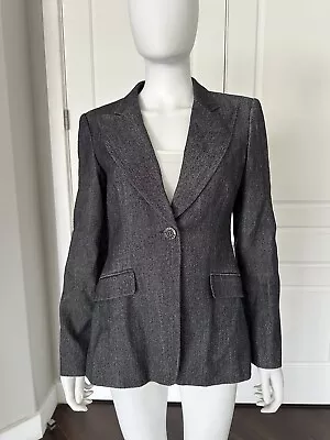 MOSCHINO Blue Vintage Wool Blend Blazer 8 • $30