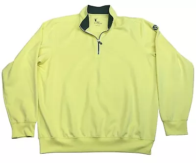 F&G Tech Performance Pullover Men’s XL 1/4 Zip Yellow Fairway &Green Long Sleeve • $22.99