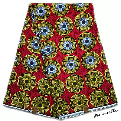 £21.98 • Buy Quality African Fabric Print 100% Cotton Ethnic Ankara Fat Quarters Yards Red