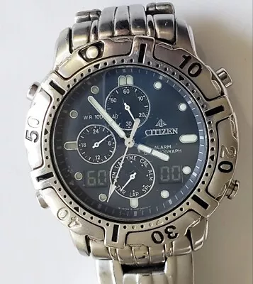 R26 Vintage Citizen Pro-master Chronograph Wr100 • $195