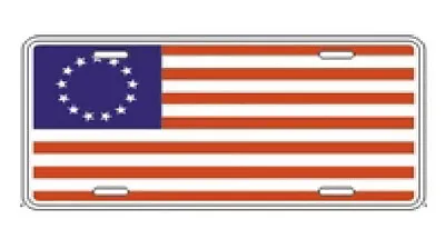 BETSY ROSS PATRIOTIC USA Aluminum Embossed License Plate • $8.88