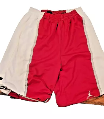 Vintage Jordan Basketball Shorts Red White Jumpman Logo Men’s Extra LARGE -TG EG • $25