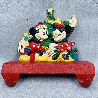 Midwest Cannon Falls Mickey Minnie Cast Iron Double Stocking Holder Vintage • $45