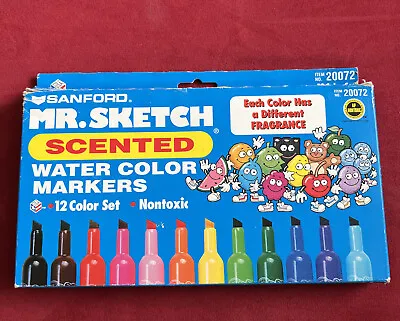 Vtg 1998 Sanford Mr. Sketch Scented Water Color Markers Set Nontoxic Missing 1 • $16