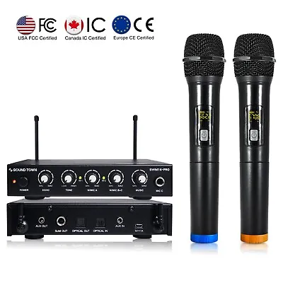 $93.49 • Buy Sound Town Wireless Microphone Karaoke Mixer W/ Optical(Toslink) AUX SWM16-PRO