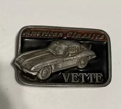 Vintage Chevy Chevrolet Corvette Metal Brass Belt Buckle • $9.95