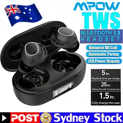 Mpow True Wireless Earbuds Bluetooth 5.3 Headphones Waterproof Stereo Earphones • $32.19