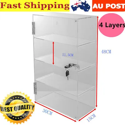 $181 • Buy Clear Acrylic Display Cabinet Display Case Shop Cabinet Stand Large W/door Lock 
