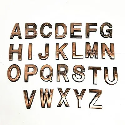 £3.99 • Buy Self Adhesive Metal 3D Letters House A-Z Numbers Mailbox Sticker Address Plaques