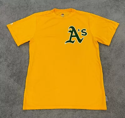 Oakland A’s Athletics NEW Yellow T-shirt Adult Medium Cool Base G2 • $14.99