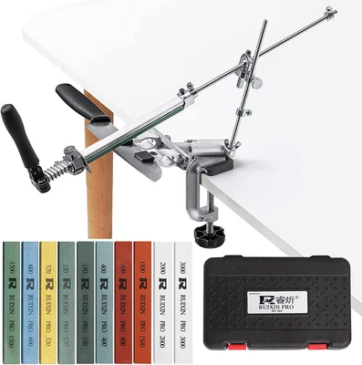 $118.95 • Buy RUIXIN PRO RX-009 Professional Knife Sharpener With 10 Whetstones, 360° Rotation