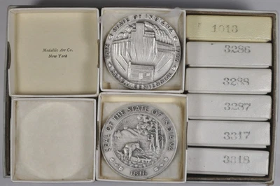 $60 • Buy One 1966 Medallic Art Co. New York 1.66 Oz Silver Indiana Sesquicentennial Medal