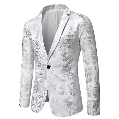 Men Korean Elegant Fashion Blazer Business Casual Party Performance Suit Jacket • $52.84