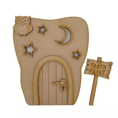 £5.95 • Buy 3D Wooden MDF Fairy Door Craft Kit Plain Blank Ready To Decorate  CODE KIT TOOTH