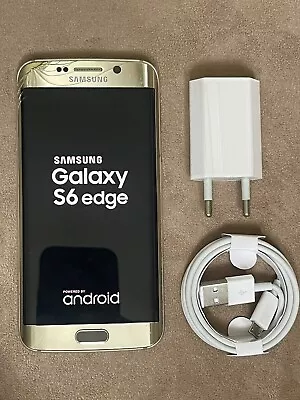 Samsung Galaxy S6 Edge SM-G925F - 32GB - Gold (Unlocked) Smartphone • £30