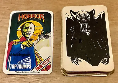 Horror Top Trumps: Dracula 70-80s Card Game - Waddingtons - Nearly Complete • £45