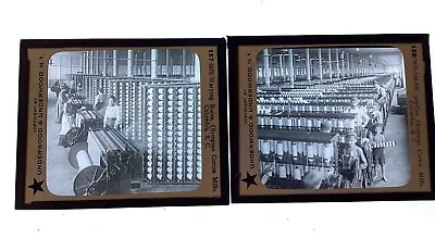 2 Magic Lantern Slide Photos South Carolina Olympian Cotton Mills Columbia SC • $12.99