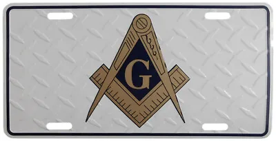 Mason Freemason Diamond Deck Style 6 X12  Aluminum License Plate Sign • $9.88