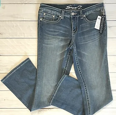 Seven 7 For All Mankind Jeans Womens 14 Slim Boot Medium Wash NWT Embellished • $24.99