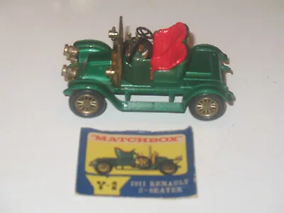 Lesney Matchbox  Models Of Yesteryear Y-2 1911 Renault 2-Seater • $5.50